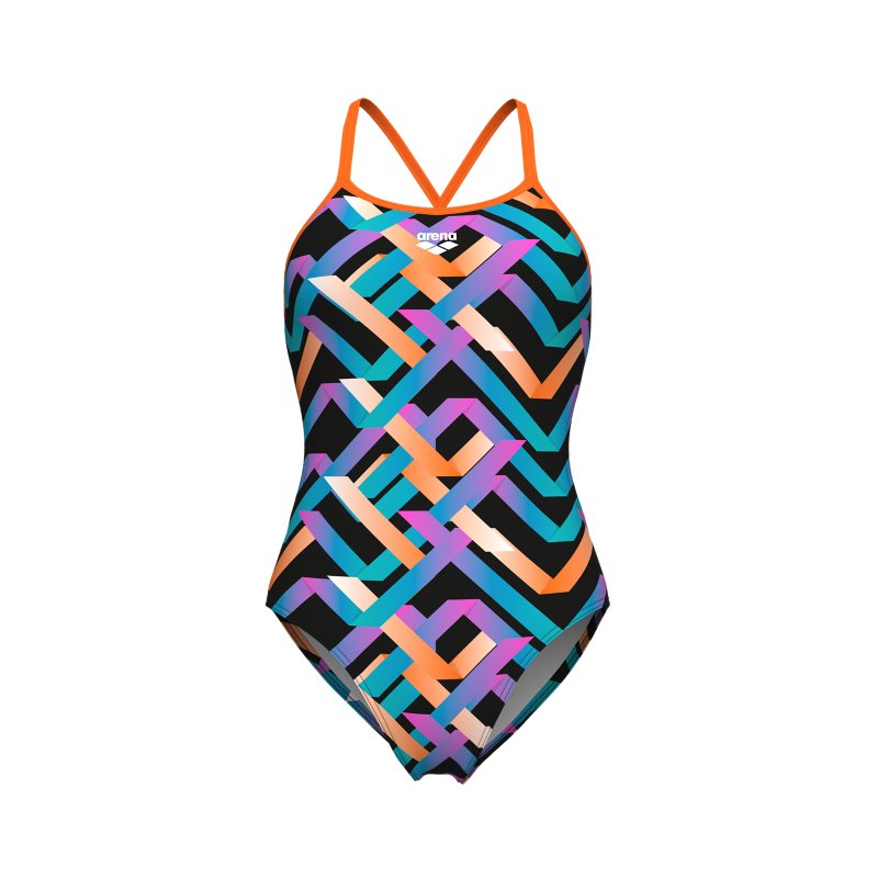 ARENA Maillot de bain 1 pièce femme Texture Noir
