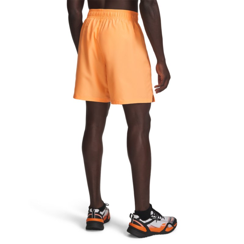 UNDER ARMOUR Short de training homme Tech Wordmark Orange et blanc