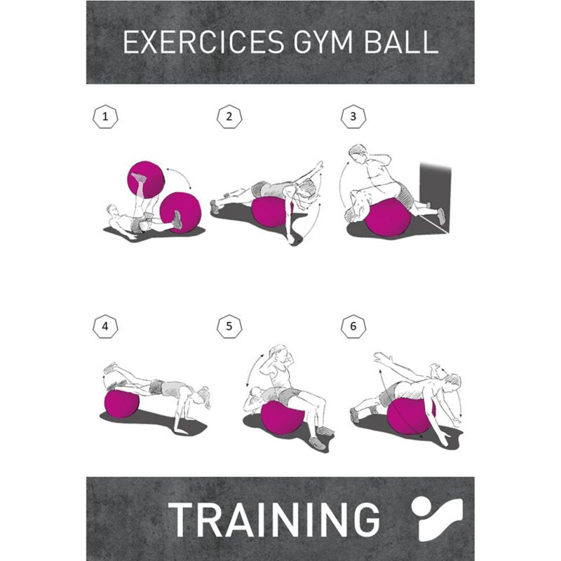 ENERGETICS Ballon de gym en polychlorure de vinyle Argent