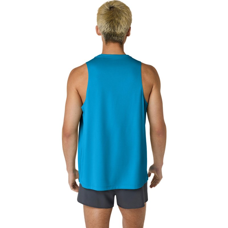 ASICS Tee-shirt de running sans manche homme Core Bleu