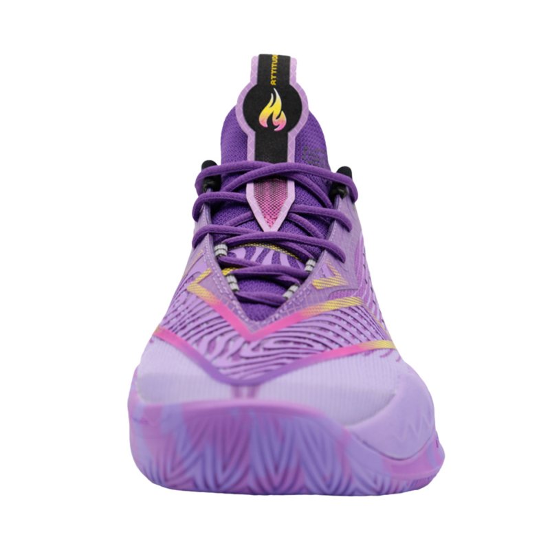 PEAK Chaussures de basketball homme Big Triangle 4 Blanc et violet