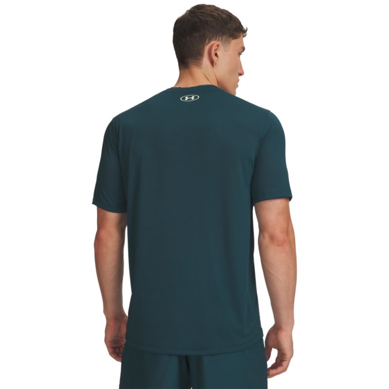 UNDER ARMOUR Tee-shirt de training à manches courtes homme Tech Play Vert et blanc