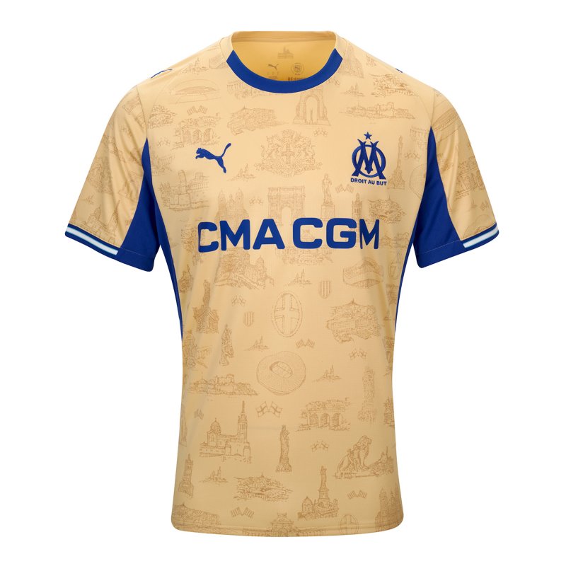 PUMA Maillot de football homme Olympique de Marseille Spéciale Édition Jaune