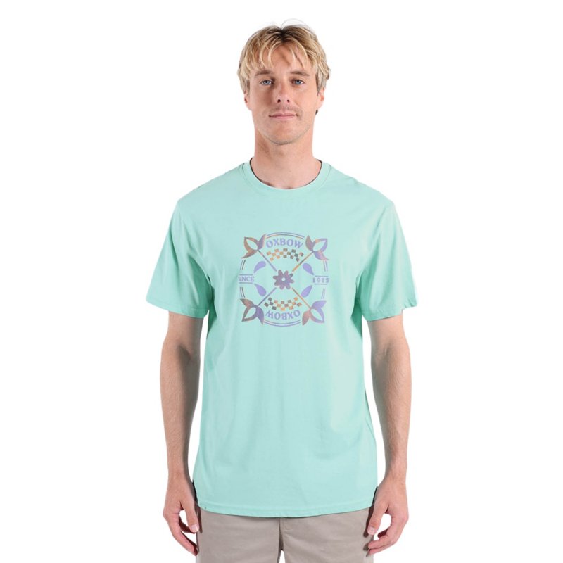 OXBOW Tee-shirt à manches courtes homme Sunfaded Bleu
