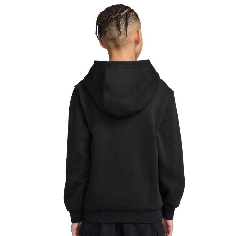 NIKE Sweatshirt à capuche garçon Sportswear Club Fleece Noir et jaune