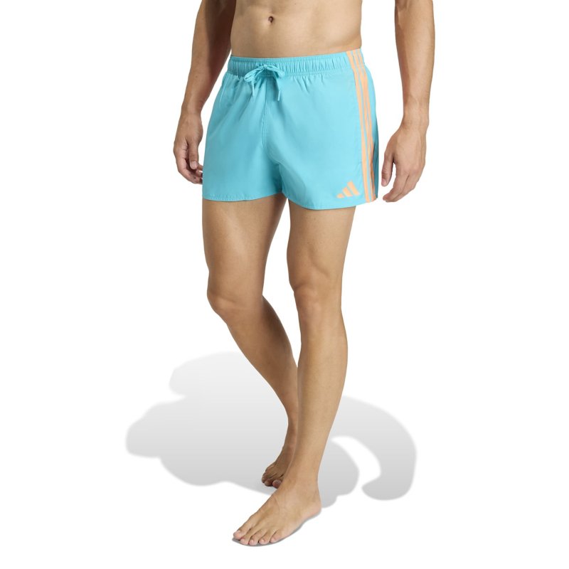 ADIDAS Short de bain homme 3 bandes 20,3 cm Turquoise