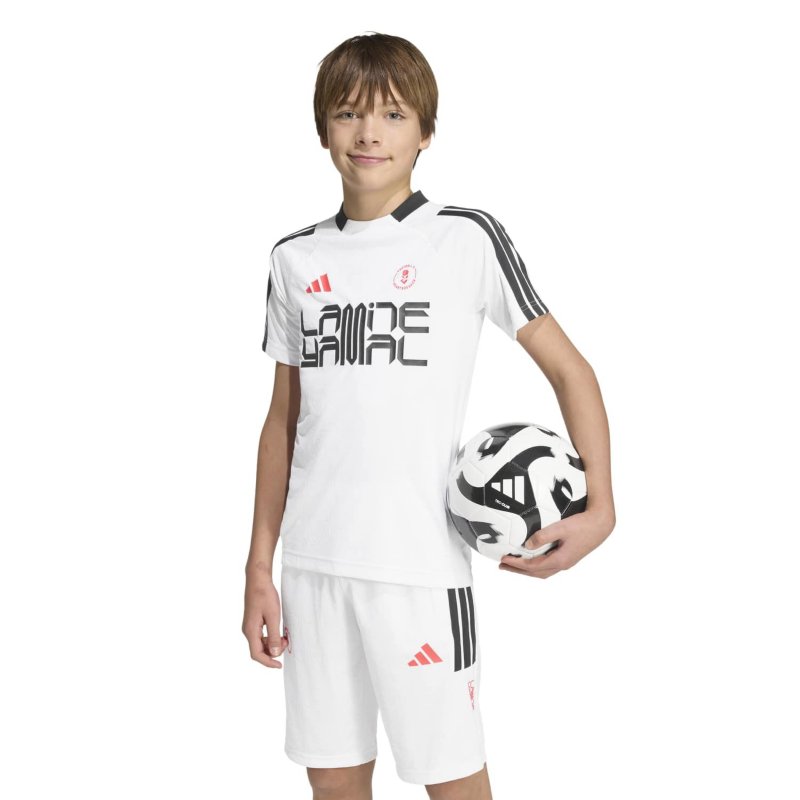 ADIDAS Tee-shirt de football enfant Lamine Yamal Blanc
