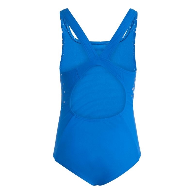 ADIDAS Maillot de bain 1 pièce fille dos en V scintillant Bleu