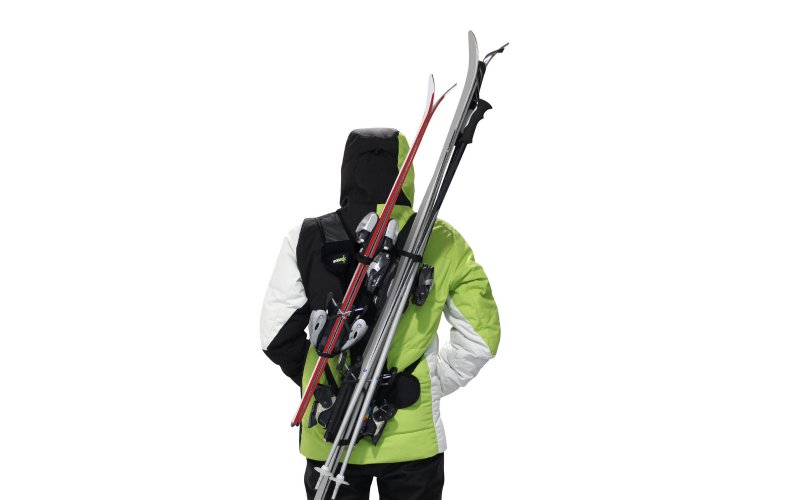 WANTALIS Porte-skis double Noir et vert