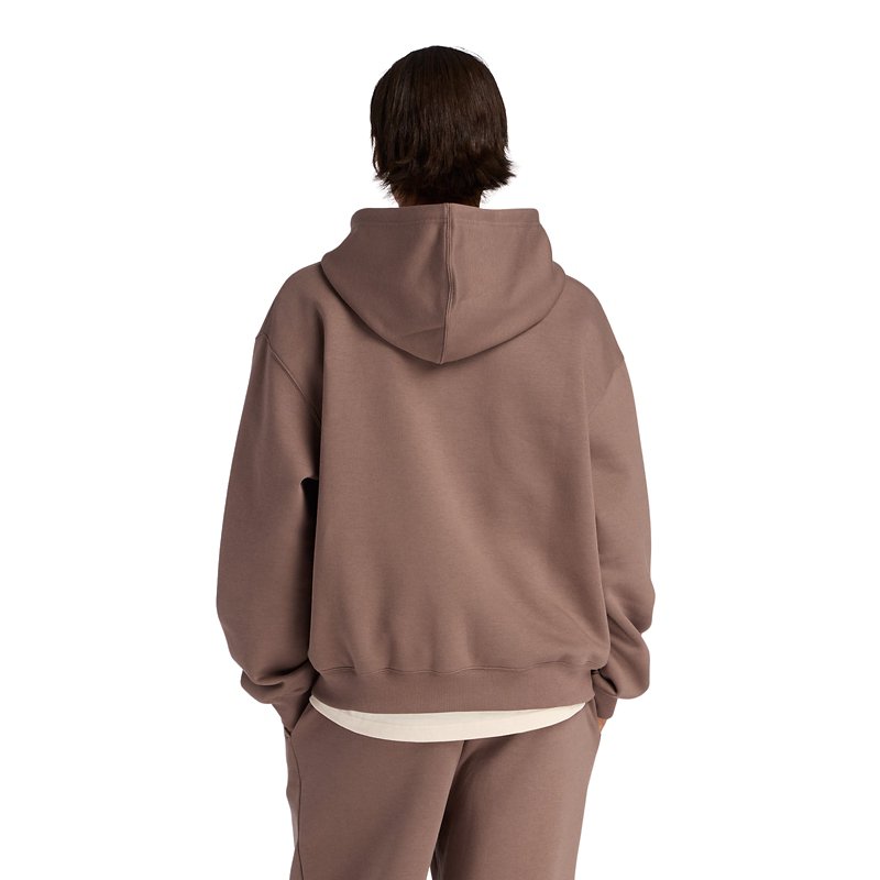 NEW BALANCE Sweatshirt à capuche femme Sport Essentials Fleece marron
